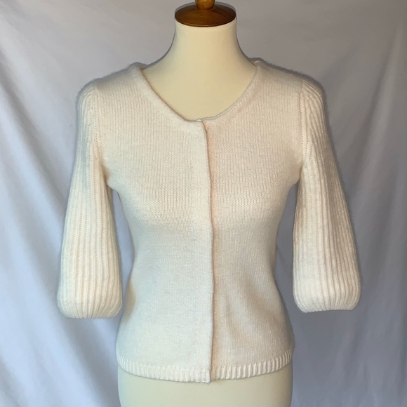 Ann Taylor Sweaters - Ann Taylor XS White/Cream Sweater Cardigan